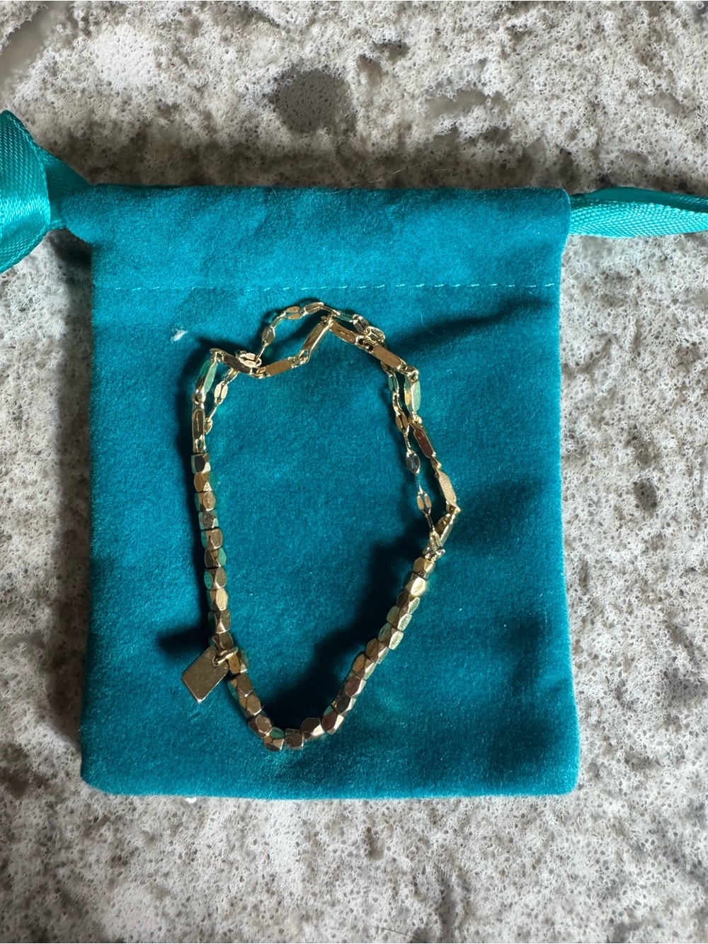 Pura Vida Gold Tone Faceted Link Bracelet